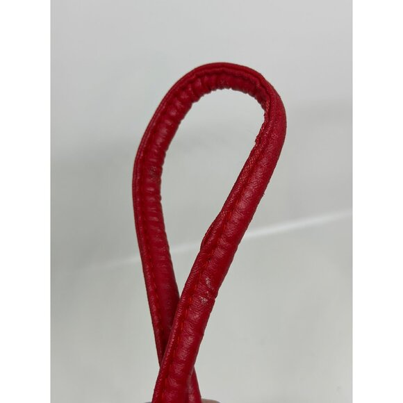 VTG Bob & Alice Women Red Woven Shoulder Bag Gold Accents Zipper Closure Stylish - Picture 10 of 10